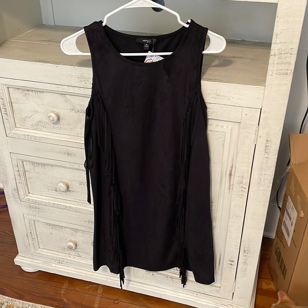 Black Very J Fringe Dress